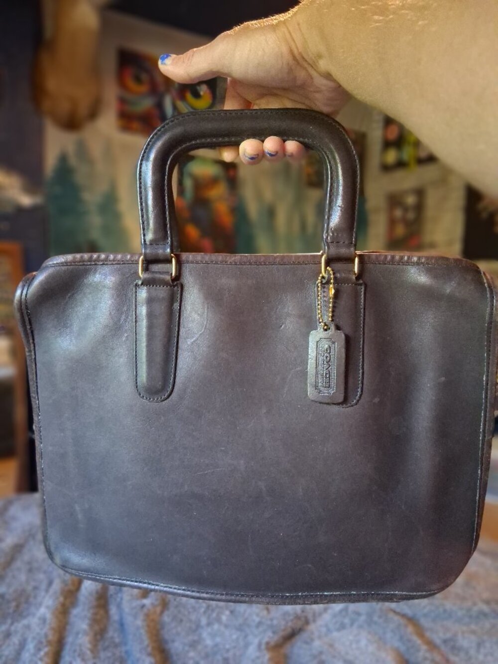 Vintage Coach Slim Satchel 9430 Brown Leather-Rare Pre Creed/NYC Era-Excellent C
